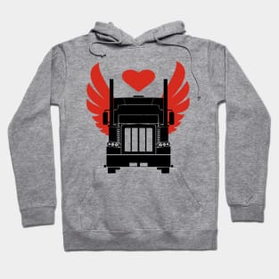 Big Truck with wings and Hart Hoodie